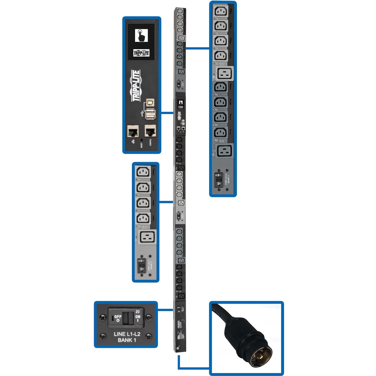 PDU3EVNR6L2130 30-Outlets PDU