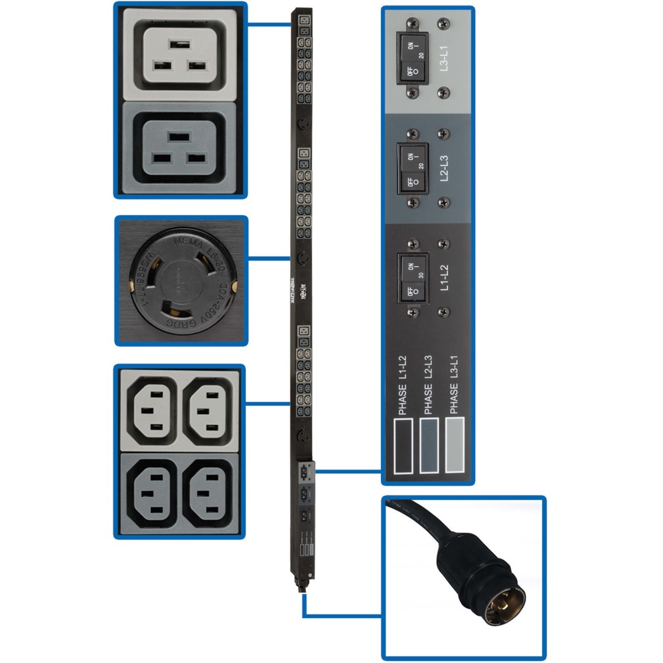 PDU3V6H50A 45-Outlets PDU