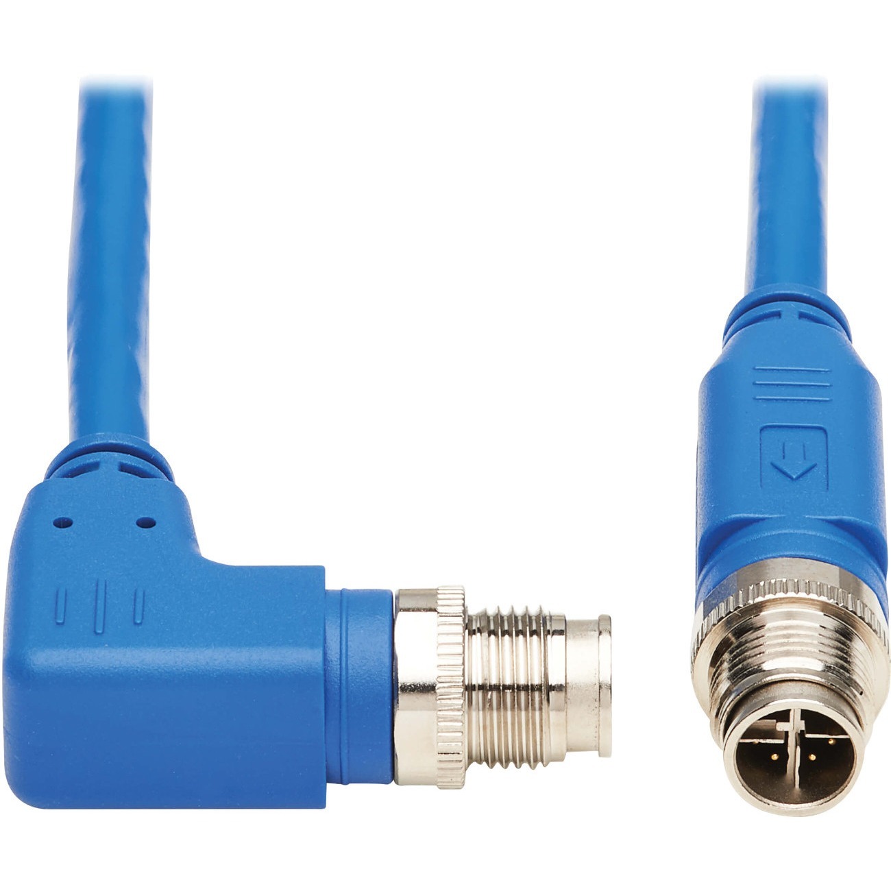 NM12-603-10M-BL M12 X-Code Cat6 Ethernet Cable, M/M, Blue, 10 m (32.8 ft.)