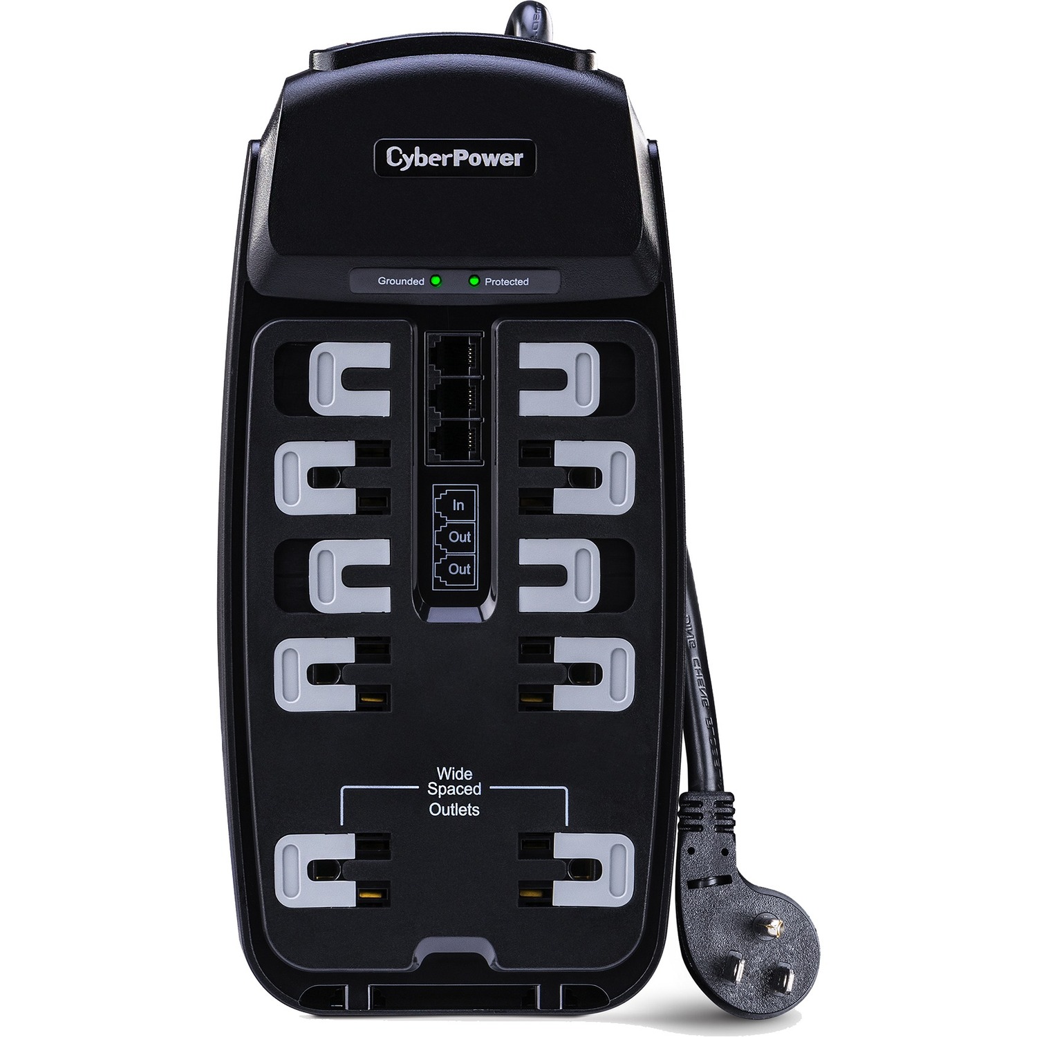 CSP1008T Professional 10-Outlets Surge Suppressor 8FT Cord and TEL