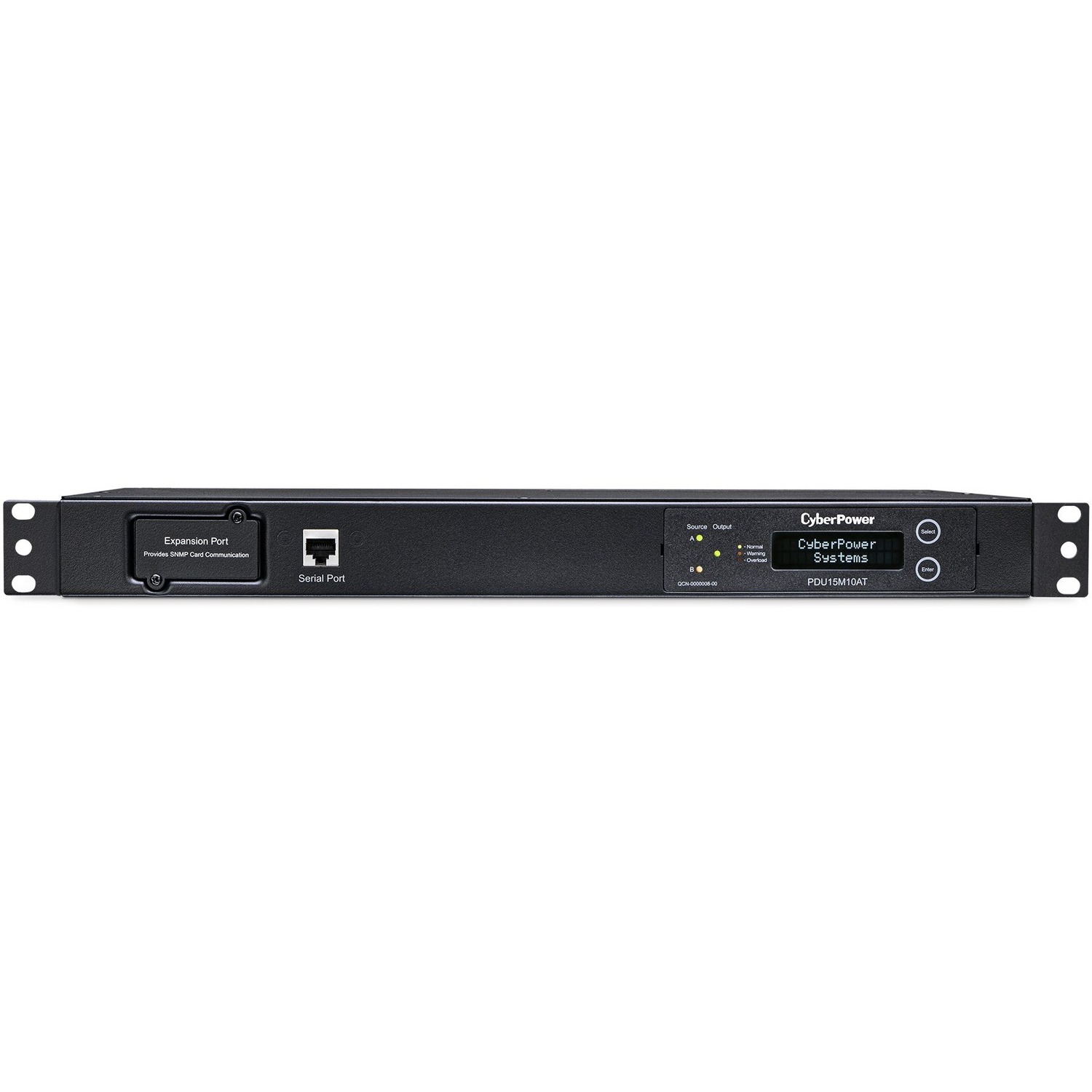 PDU15M10AT Metered ATS PDU 120V 15A 1U 10-Outlets (2) 5-15P