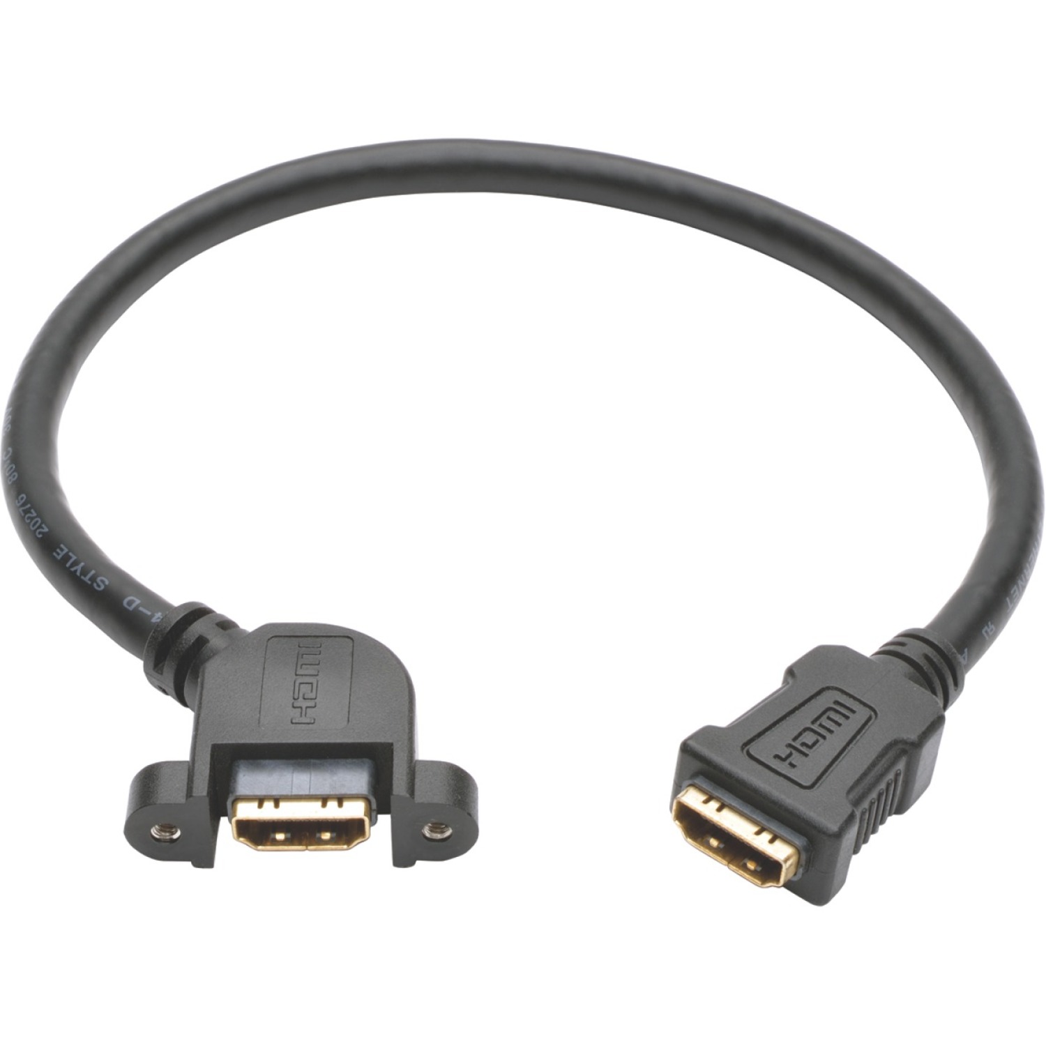 P569-001-FF-APM High-Speed HDMI Panel-Mount Cable, 1 ft
