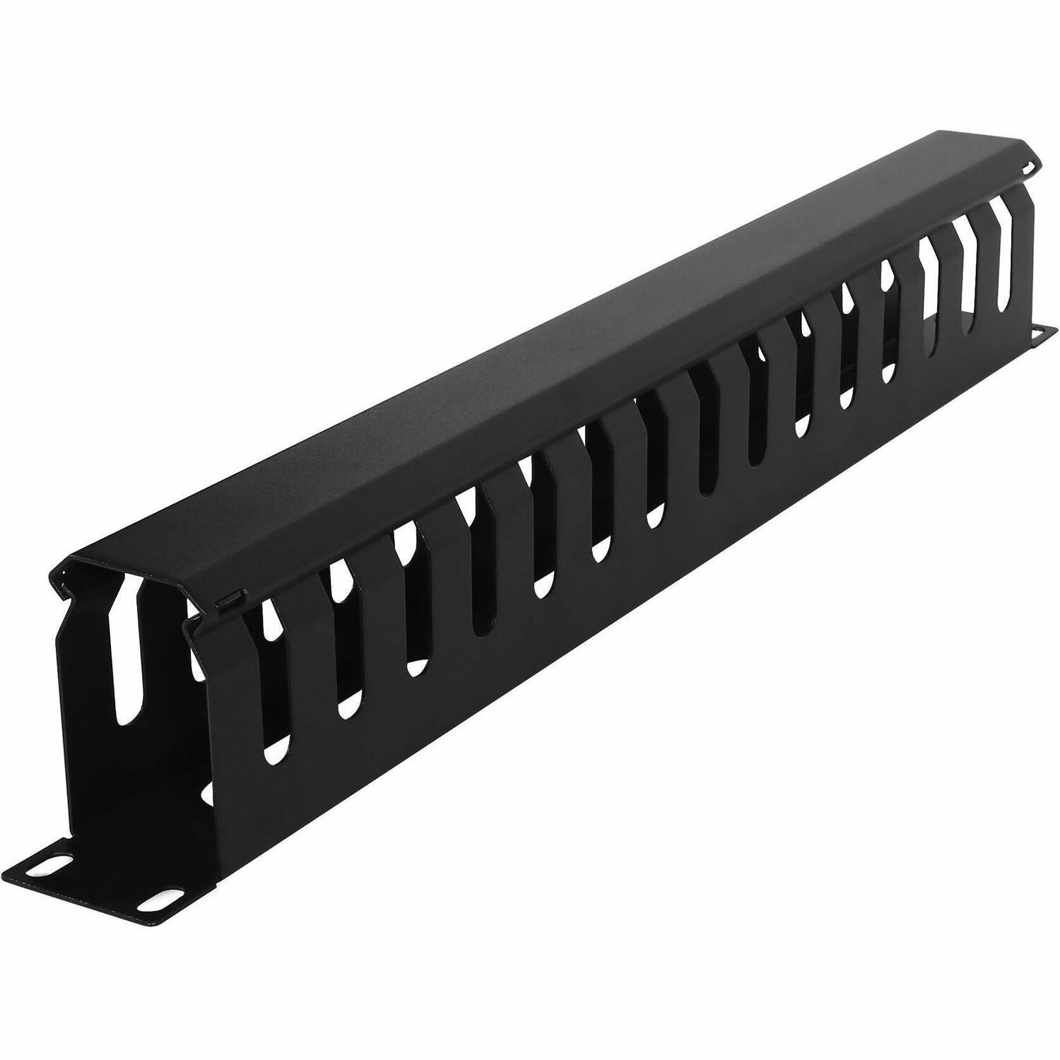1U 2" Deep Metal Duct Cable Manager with Snap on Cover