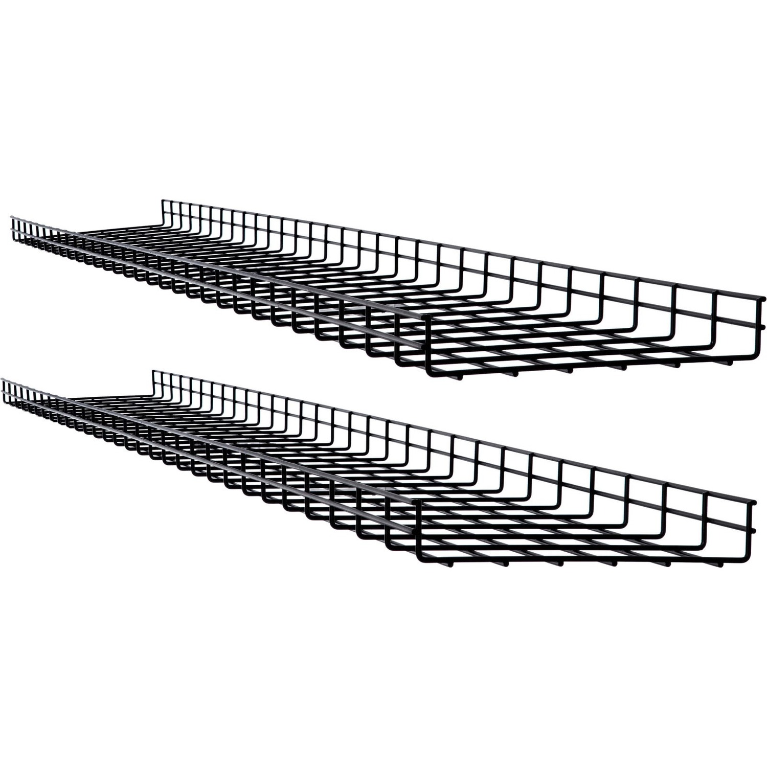 Wire Mesh Cable Tray - 300 x 50 x 1500 mm (12 in. x 2 in. x 5 ft.), 2-Pack