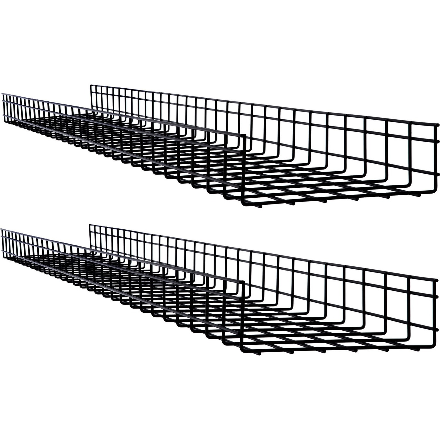 Wire Mesh Cable Tray - 300 x 100 x 1500 mm (12 in. x 4 in. x 5 ft.), 2-Pack