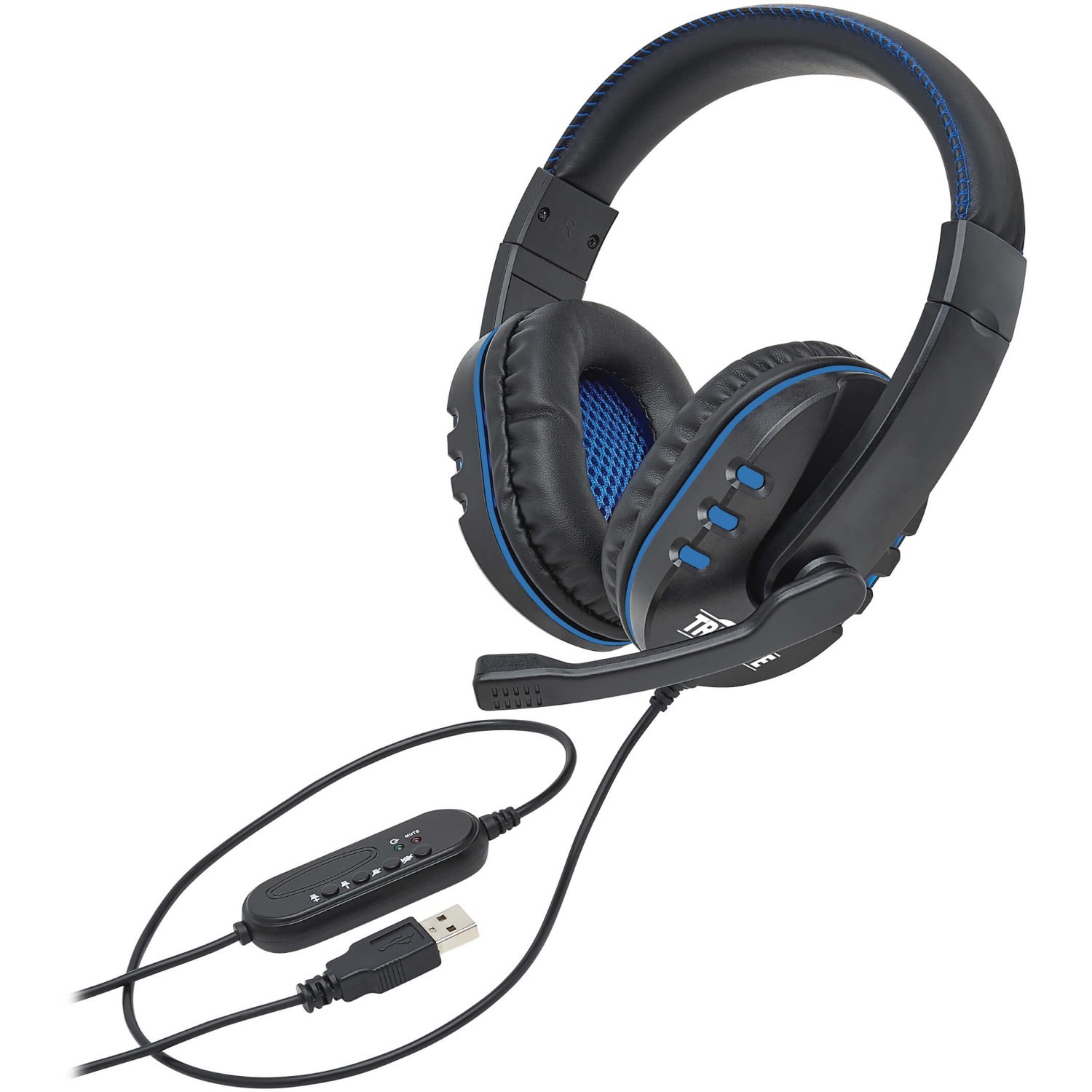 USB Gaming Headset with Built-In Microphone and Audio Control