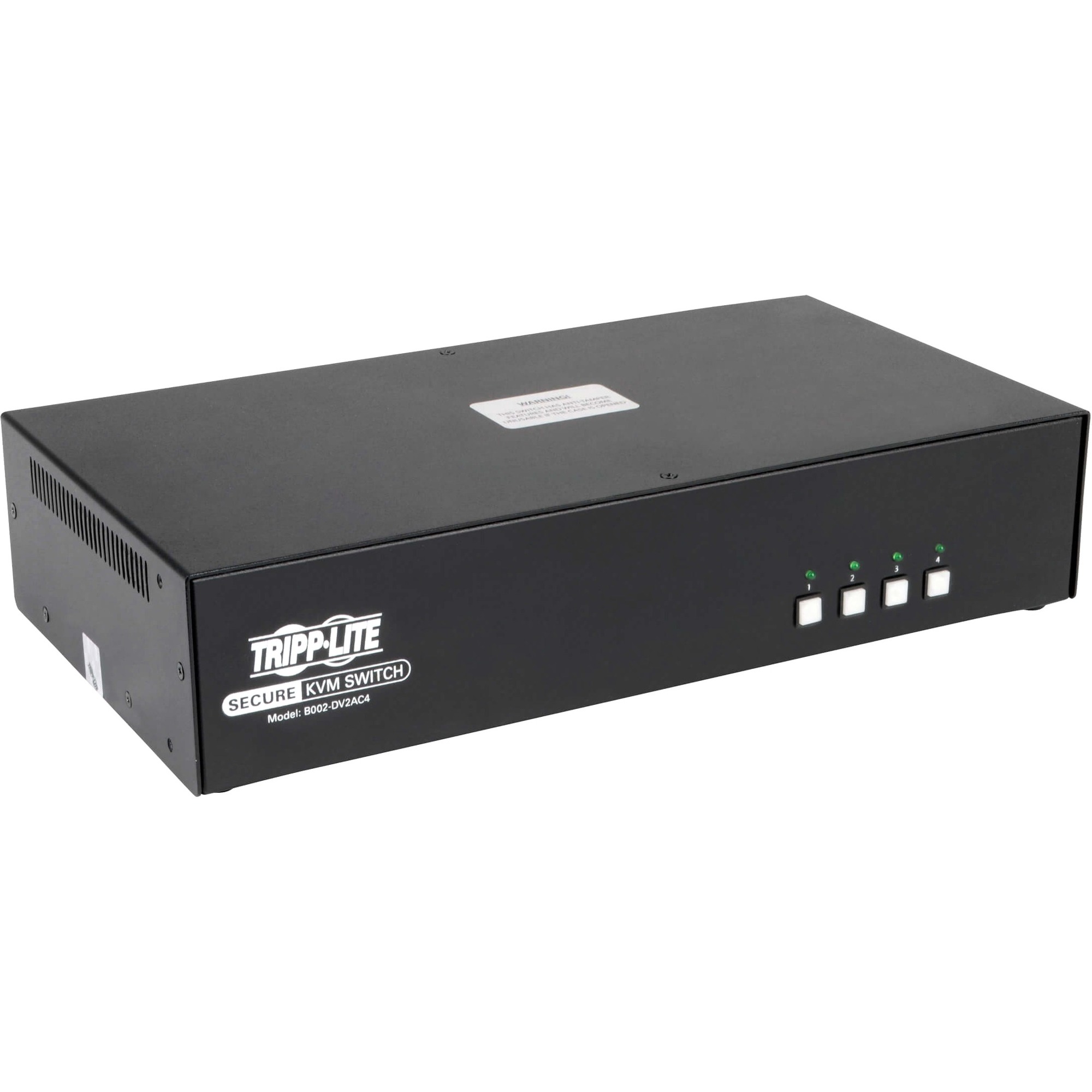 B002-DV2AC4 4-Port NIAP PP3.0-Certified DVI-I KVM Switch