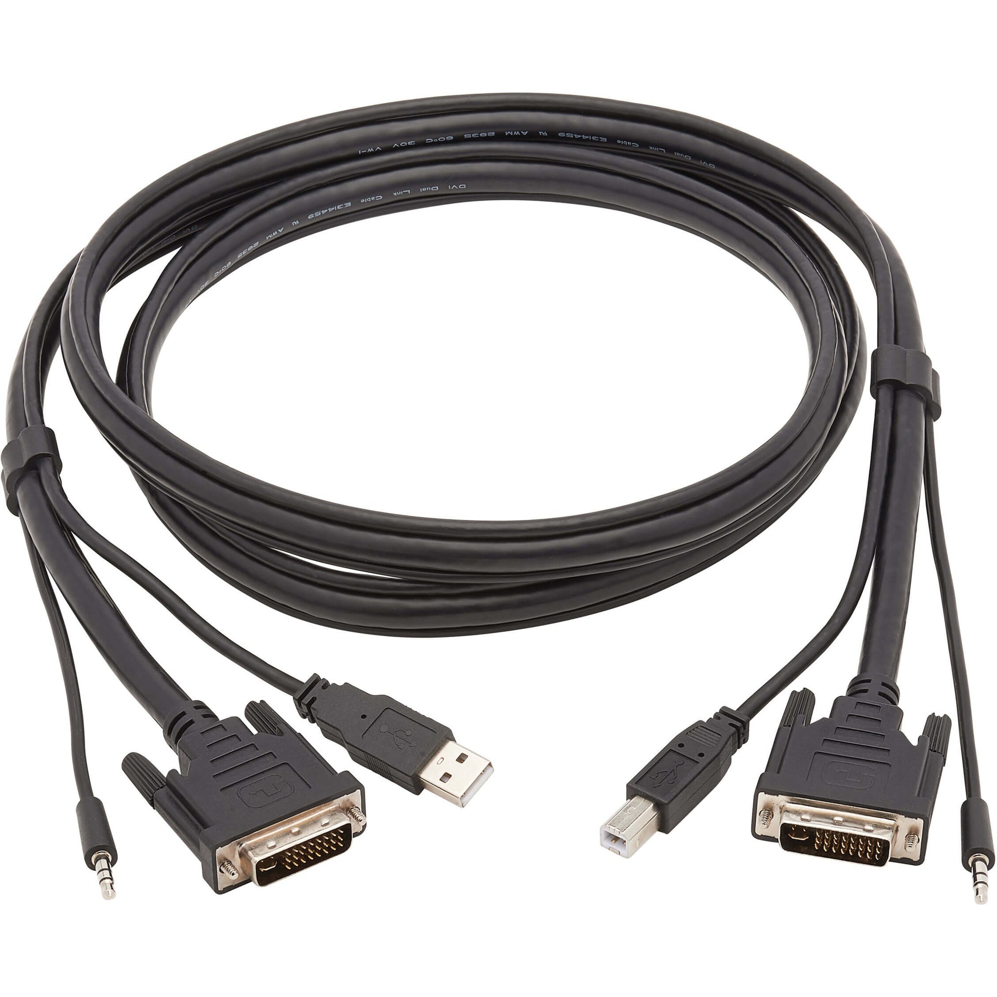 P784-006 DVI KVM Cable Kit, 3 in 1 (M/M), 6 ft