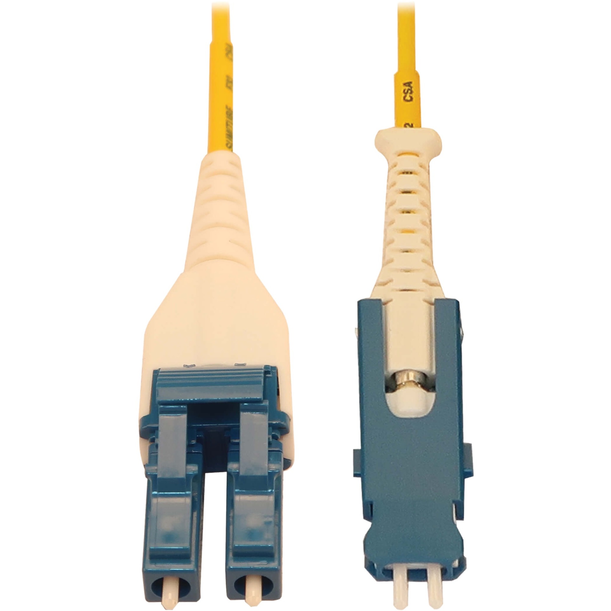 N383L-01M 40/100/400G Singlemode 9/125 OS2 Fiber Cable, Yellow, 1 m (3.3 ft.)