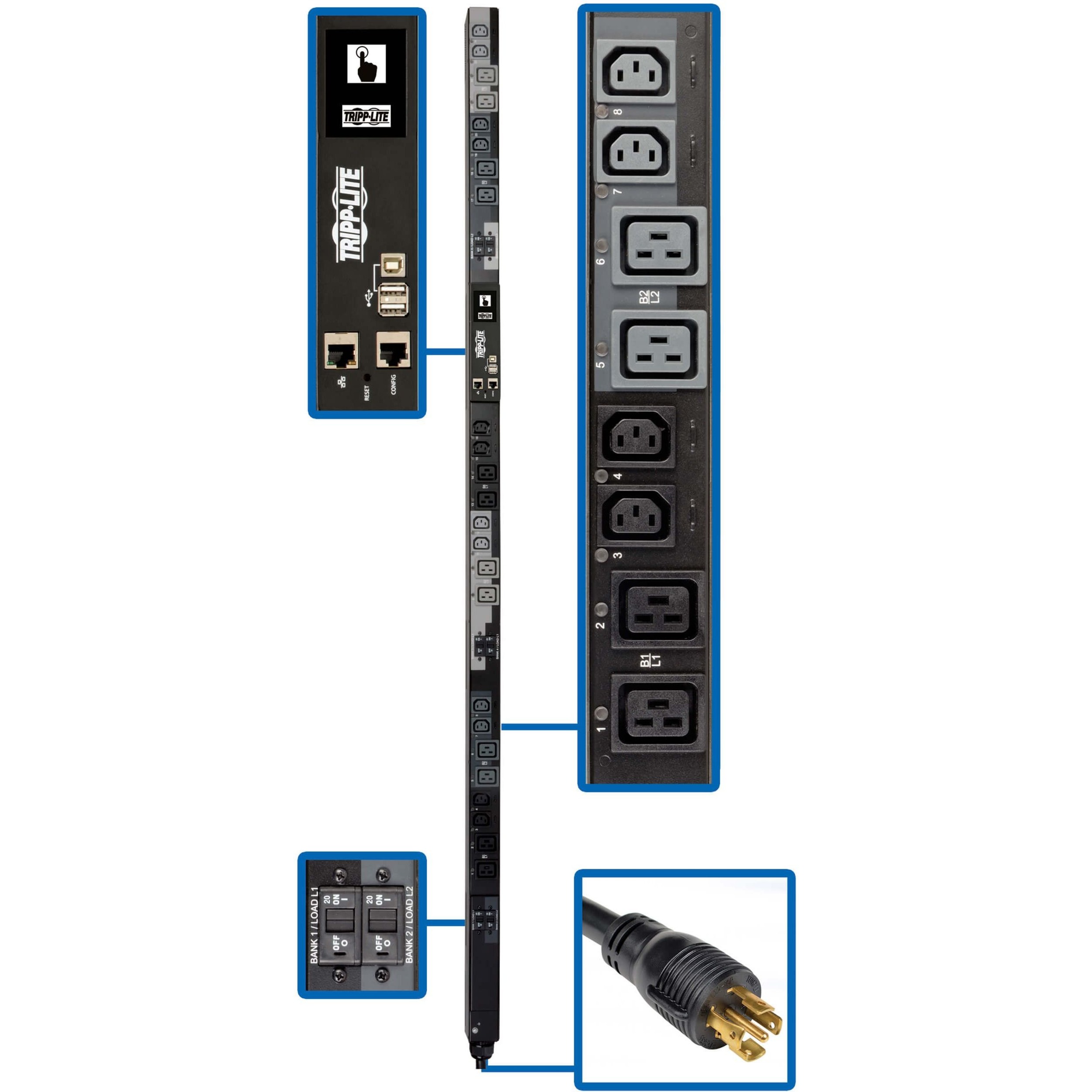 PDU3XEVSR6L2230 24-Outlets PDU