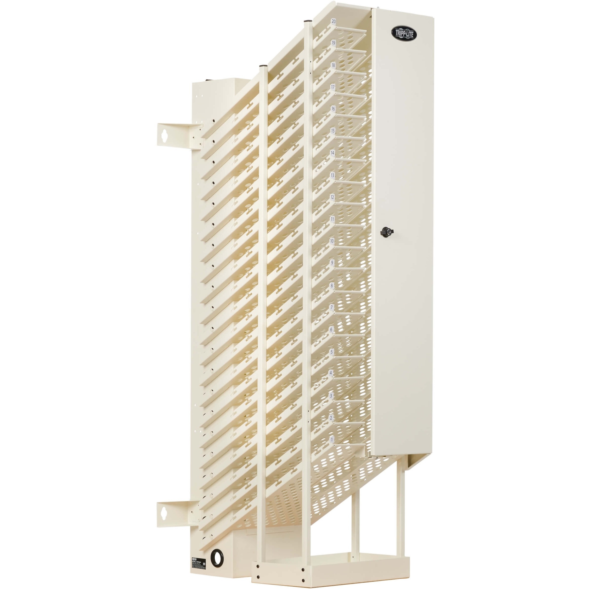 20-Device AC Charging Station Tower for Chromebooks - Open Frame, White