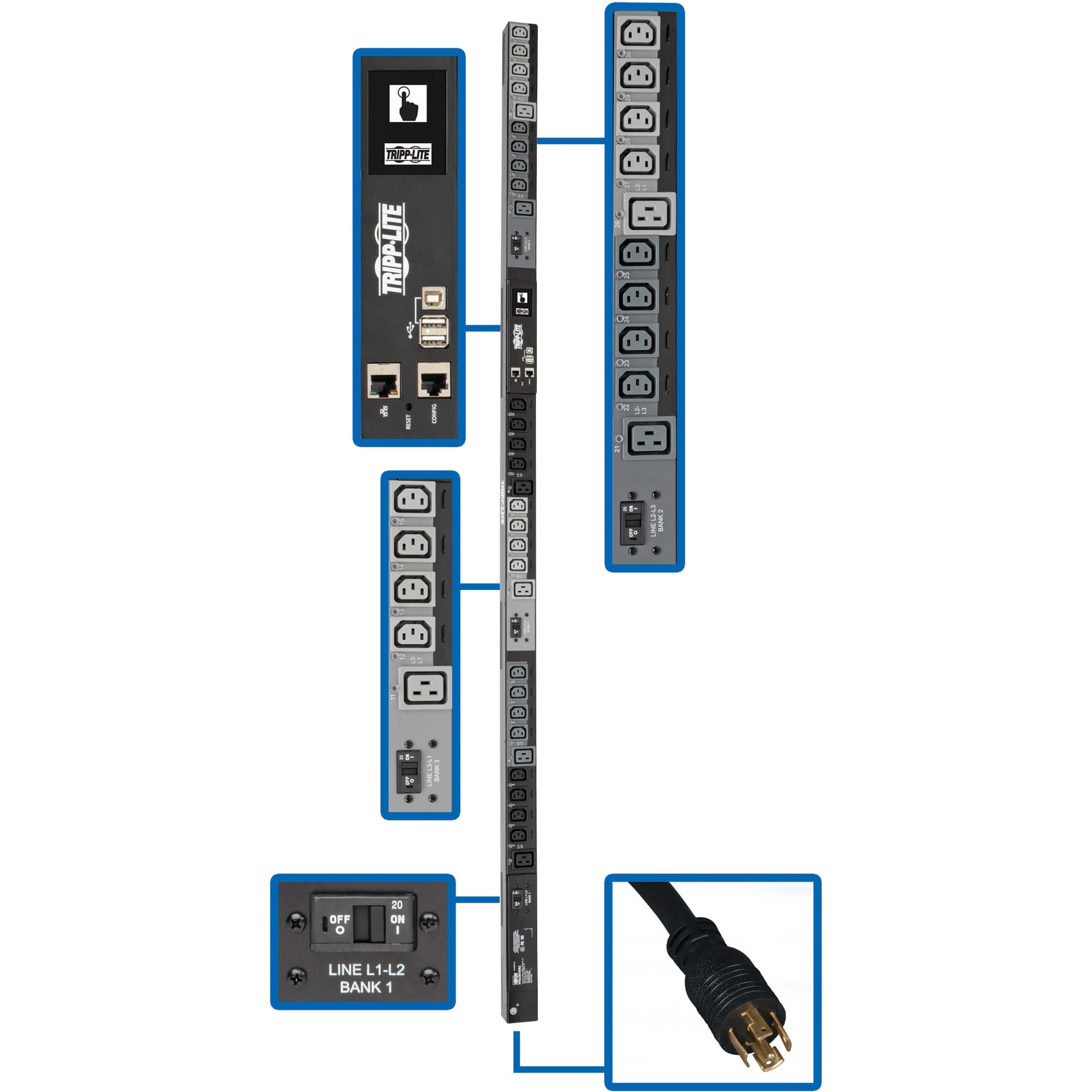 PDU3EVNR6H50 30-Outlets PDU