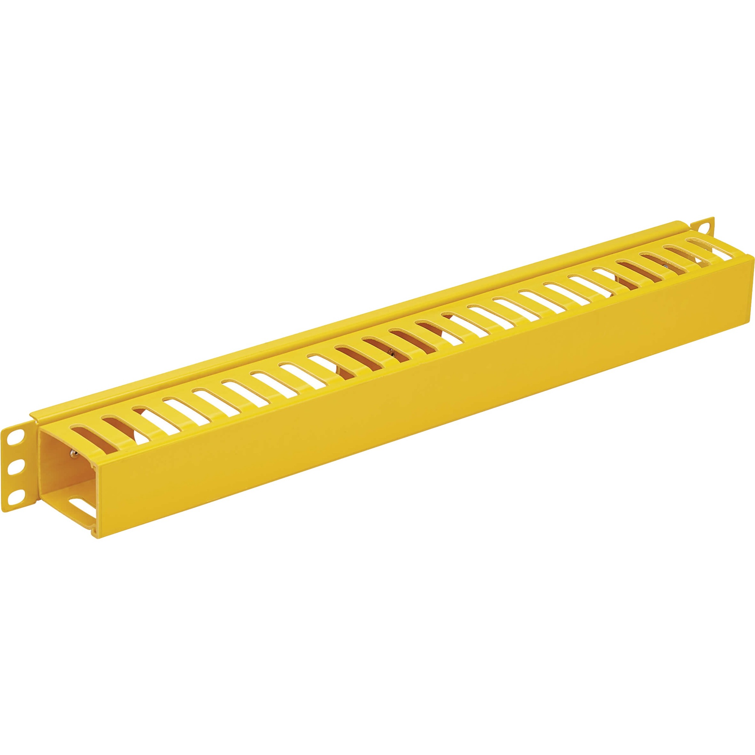 Horizontal Cable Manager - Finger Duct with Cover, Yellow, 1U