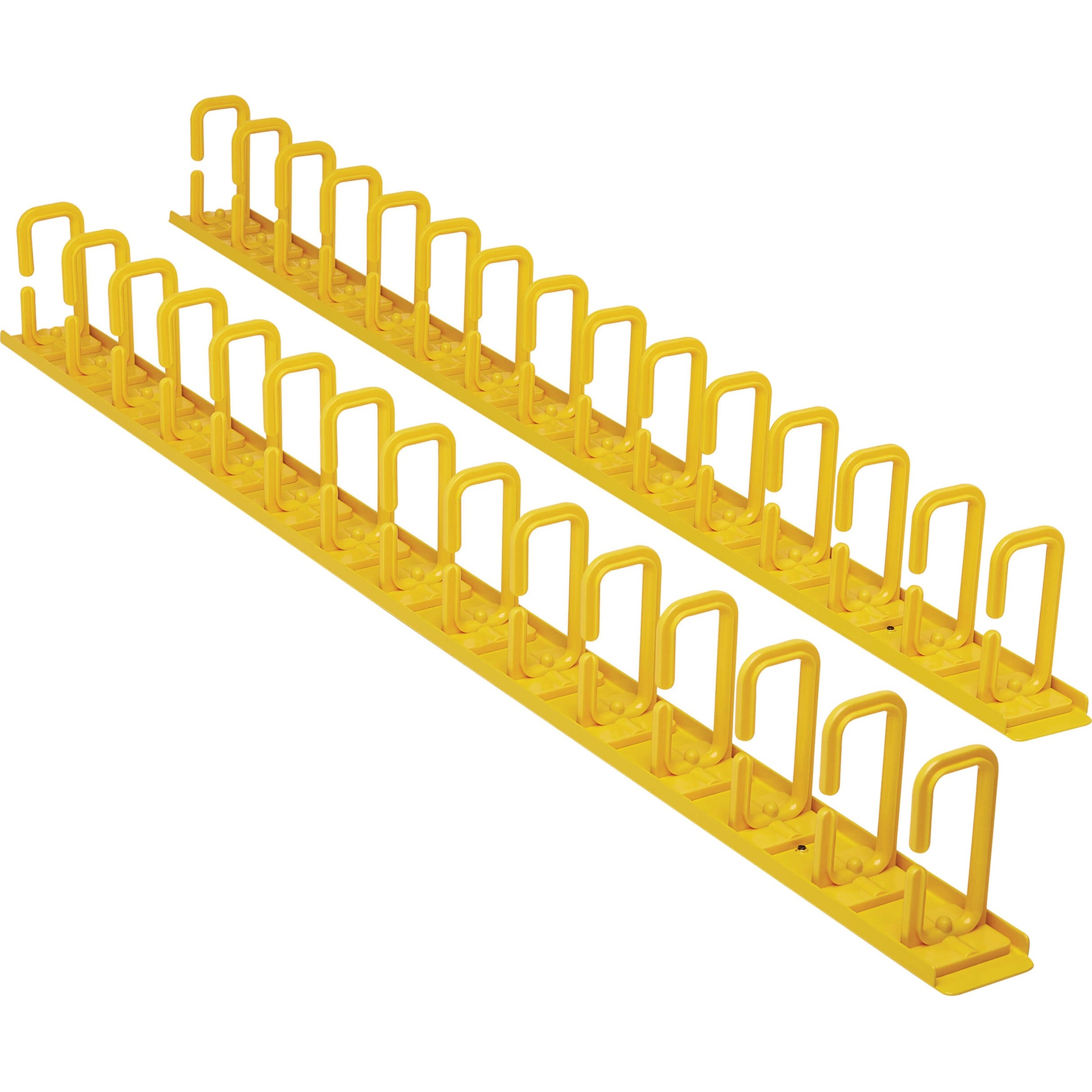 Vertical Cable Manager - Flexible Rings, Yellow, 6 ft. (1.8 m)