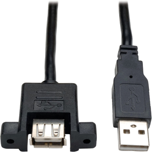 6-in. Panel Mount USB 2.0 Extension Cable (USB A M/F)