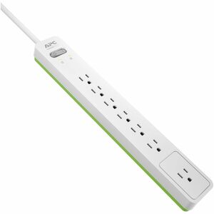 Essential SurgeArrest PE76W, 7 Outlets, 6 Foot Cord, 120V, White