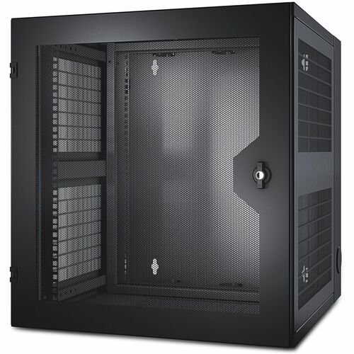 NetShelter WX 13U w/Threaded Hole Vertical Mounting Rail Vented Front Door Black