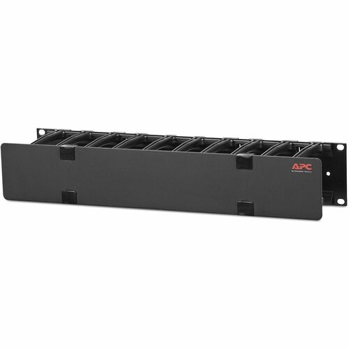 Horizontal Cable Manager, 2U x 4" Deep, Single-Sided with Cover