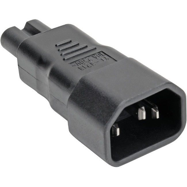 IEC C14 to IEC C5 Power Cord Adapter - 10A, 250V, Black