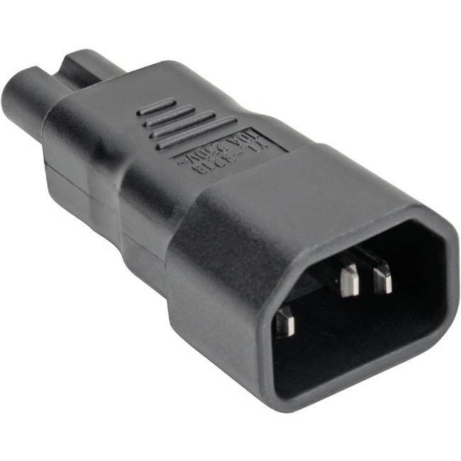 IEC C14 to IEC C7 Power Cord Adapter - 10A, 250V, Black