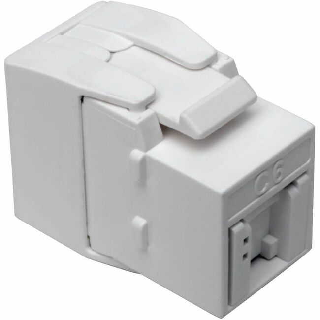 N238-001-GY-TF Keystone Jack Cat6a/Cat6/Cat5e, White, TAA