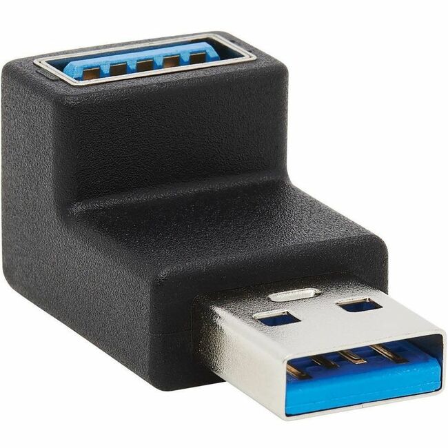 USB 3.0 SuperSpeed Adapter - USB-A to USB-A, M/F, Up Angle, Black