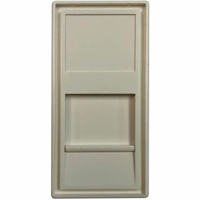 1-Port European-Style Insert, Unloaded Shuttered Module, 22.5 x 45 mm, White
