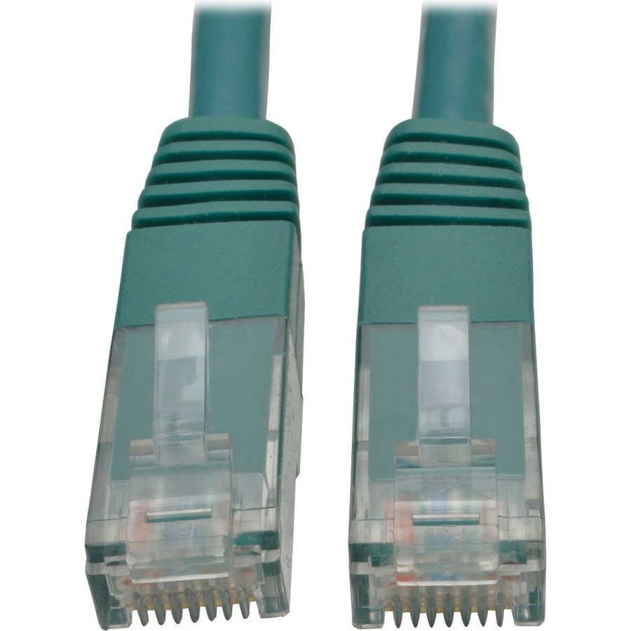Cat6 Gigabit Molded Patch Cable (RJ45 M/M), Green, 15 ft