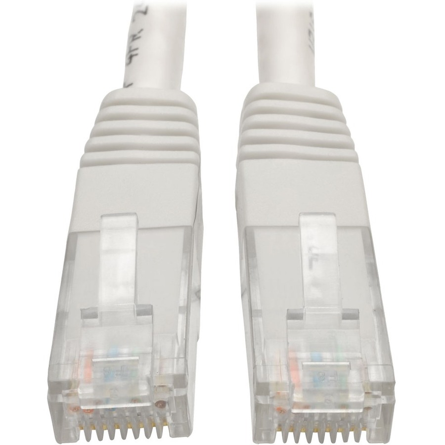Cat6 Gigabit Molded Patch Cable (RJ45 M/M), White, 15 ft