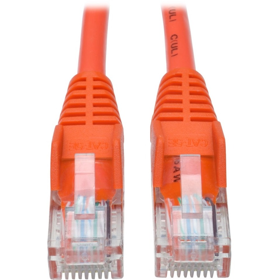 Cat5e 350 MHz Snagless Molded UTP Patch Cable (RJ45 M/M), Orange, 14 ft
