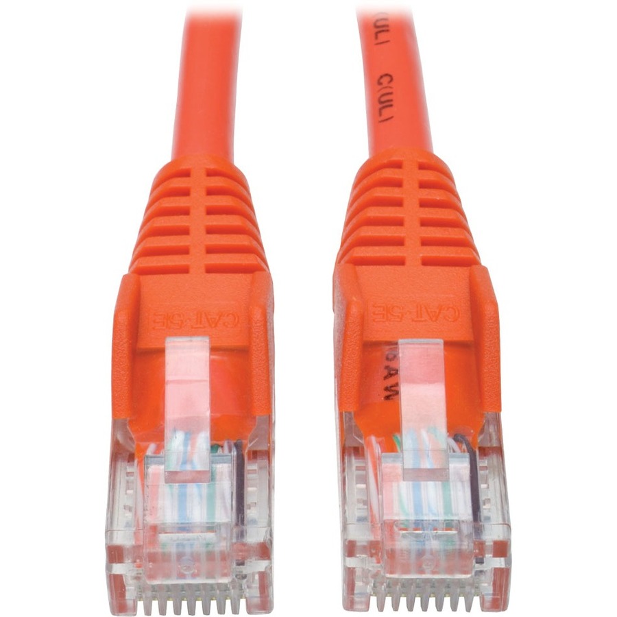 Cat5e 350 MHz Snagless Molded UTP Patch Cable (RJ45 M/M), Orange, 15 ft.