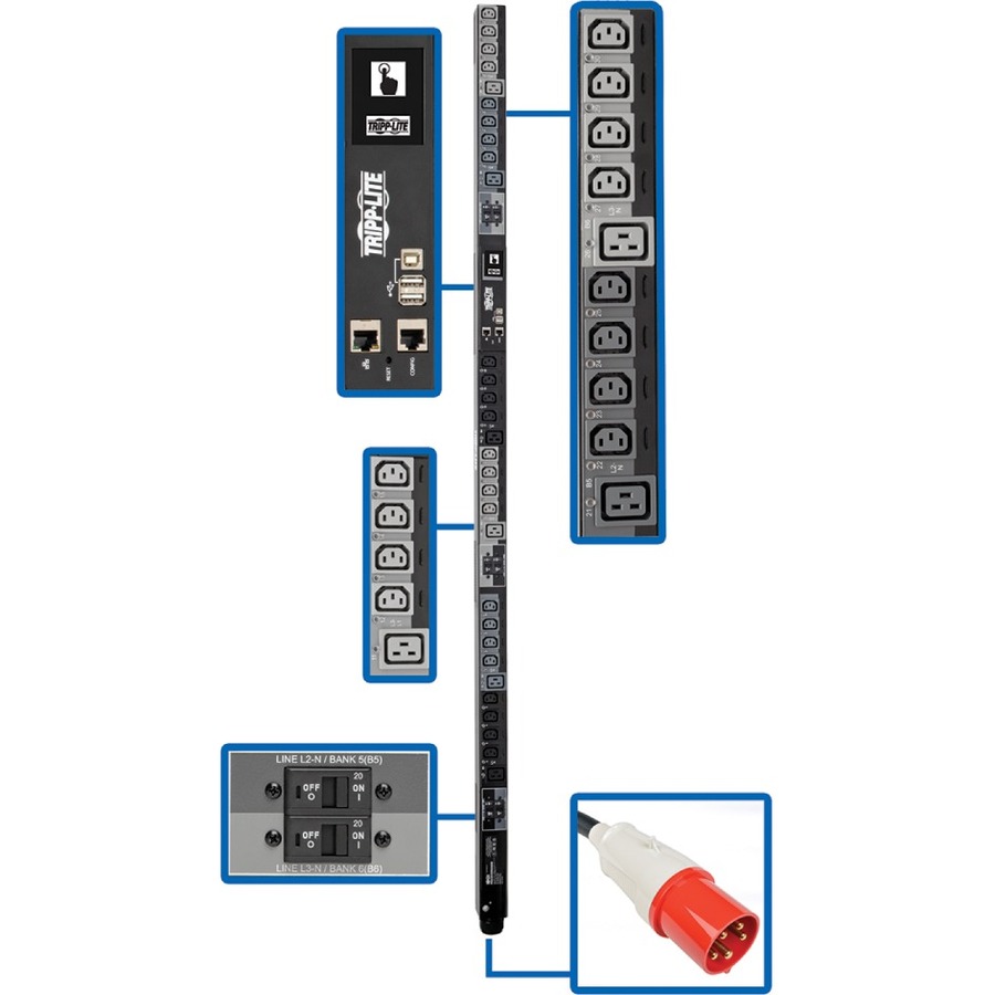 PDU3XEVSR6G60B 30-Outlets PDU