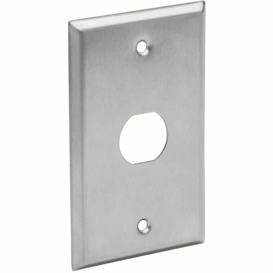 N206-FP01-IND RJ45 Bulkhead Wall Plate, 1 Cutout, Industrial, Metal