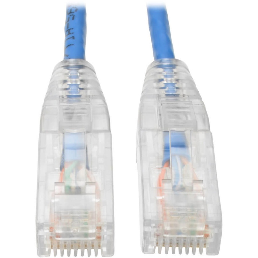Cat6 UTP Patch Cable (RJ45) - M/M, Gigabit, Snagless, Molded, Slim, Blue, 10 ft.