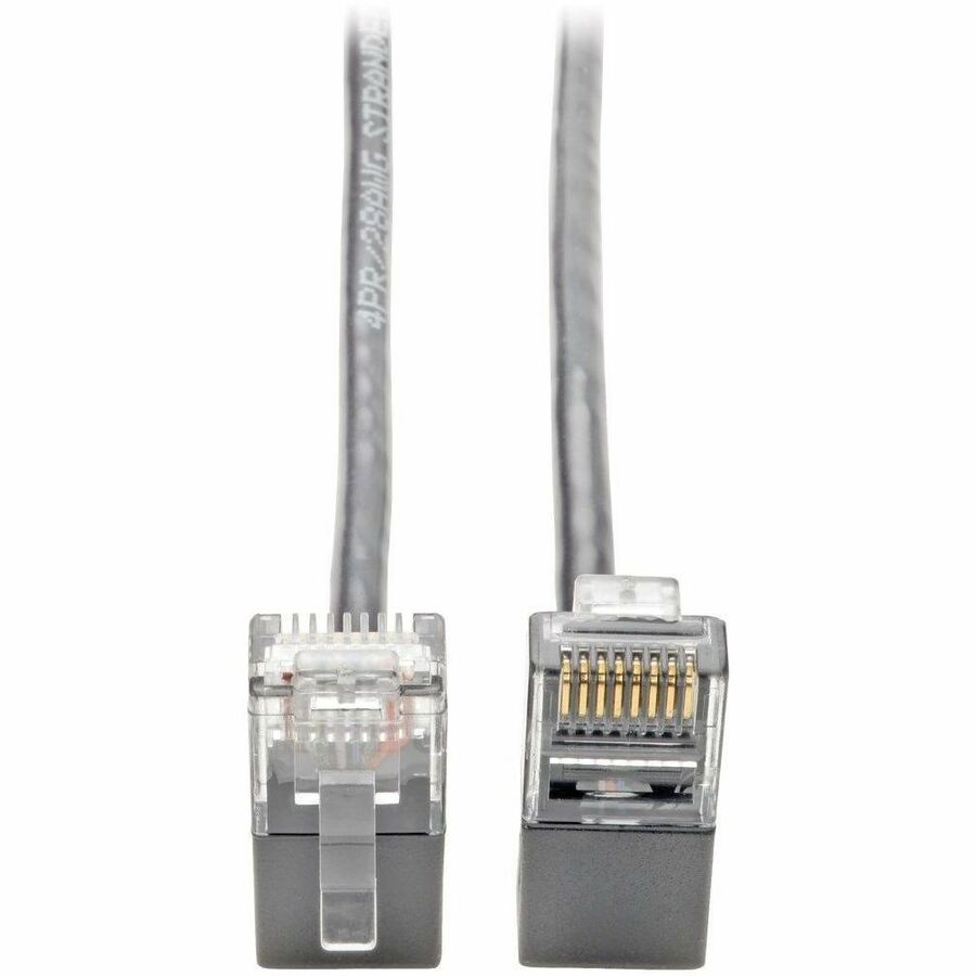 N201-SR1-GY Right-Angle Cat6 UTP Patch Cable - 1 ft., M/M, Slim, Gray
