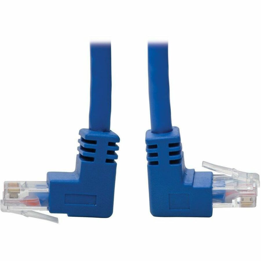 N204-004-BL-UD Cat6 UTP Patch Cable, Up-Angle Male/Down-Angle Male - 4 ft., Blue