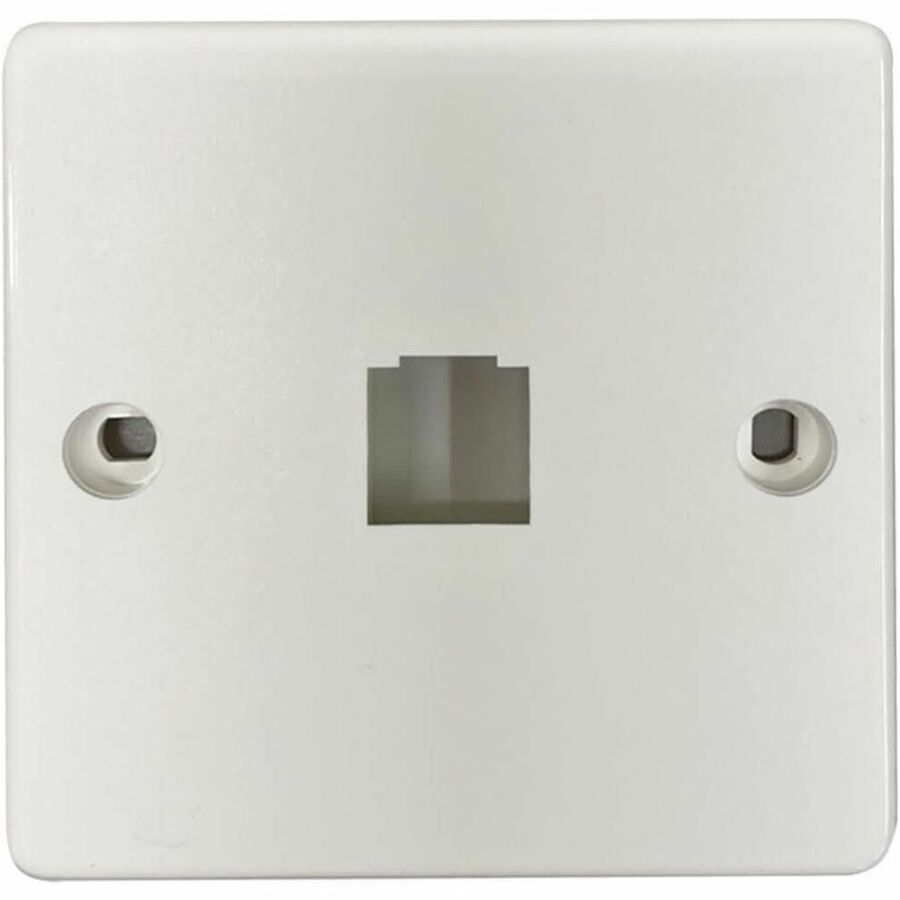 1-Port French-Style Wall Plate, White, TAA