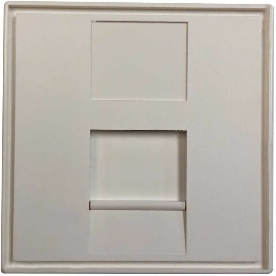 1-Port European-Style Insert, Unloaded Shuttered Module, 45 x 45 mm, White