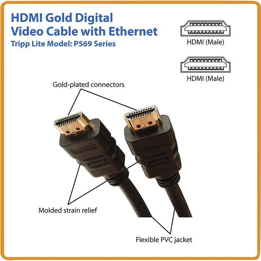 P569-003 High Speed HDMI Cable with Ethernet