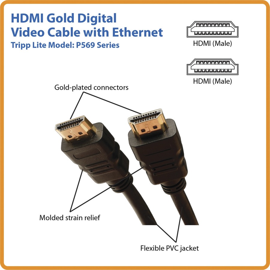 P569-025 High Speed HDMI Cable with Ethernet