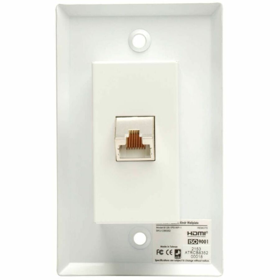 HDMI Over Cat5 Passive Extender Remote Wallplate