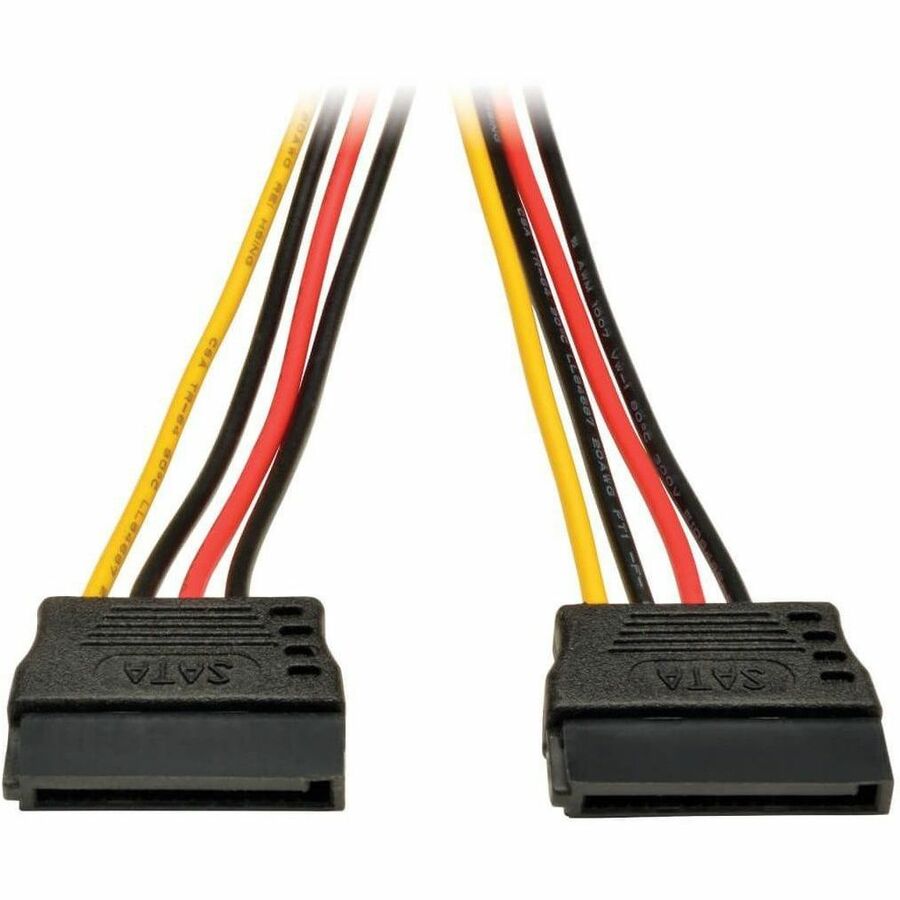 15-Pin Serial ATA (SATA) Power Y Splitter Cable Adapter, Male / Female, 6"