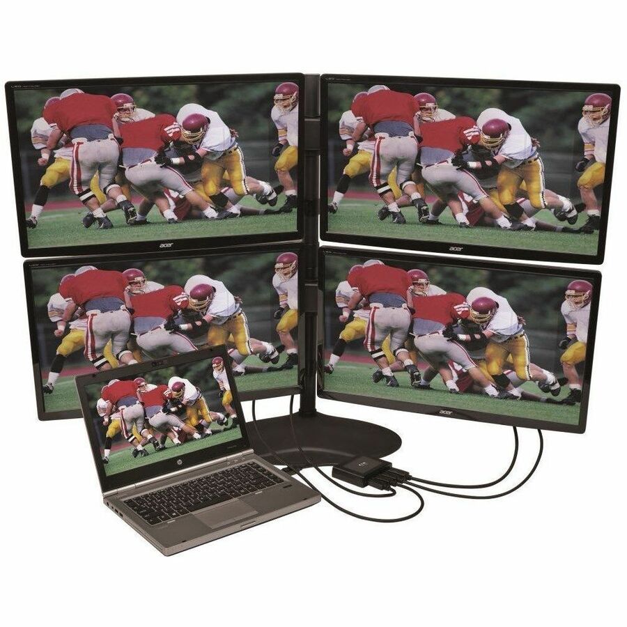 4-Port DisplayPort 1.2 Multi-Stream Transport (MST) Hub,3840 x 2160(4K x 2K) UHD