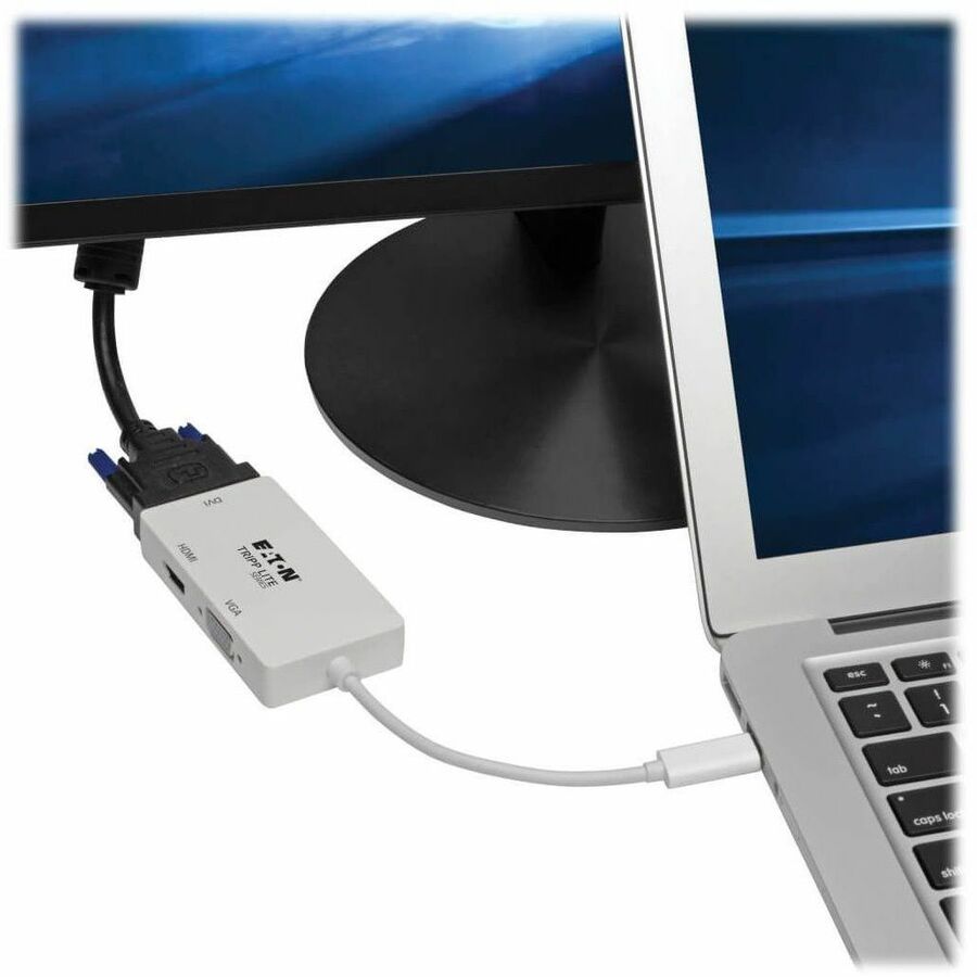 U444-06N-HDV4K USB-C to HDMI/DVI/VGA All-in-One Converter Adapter, 6 in