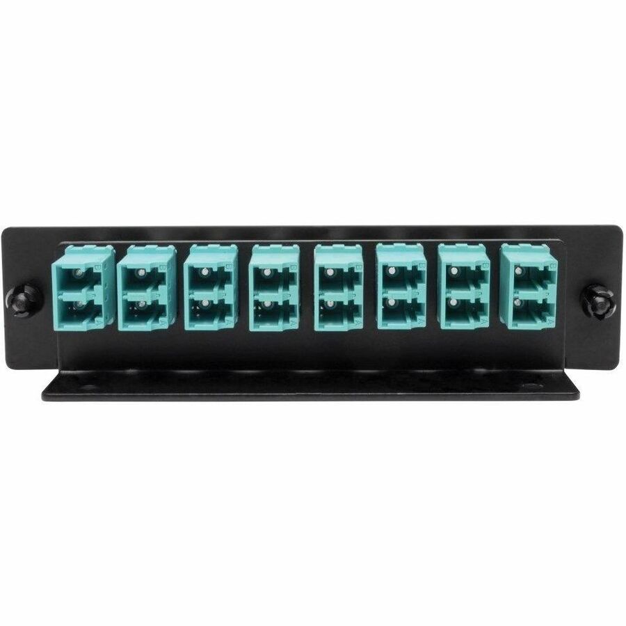 High-Density Fiber Adapter Panel (MMF/SMF), 8 LC Duplex Connectors, Black