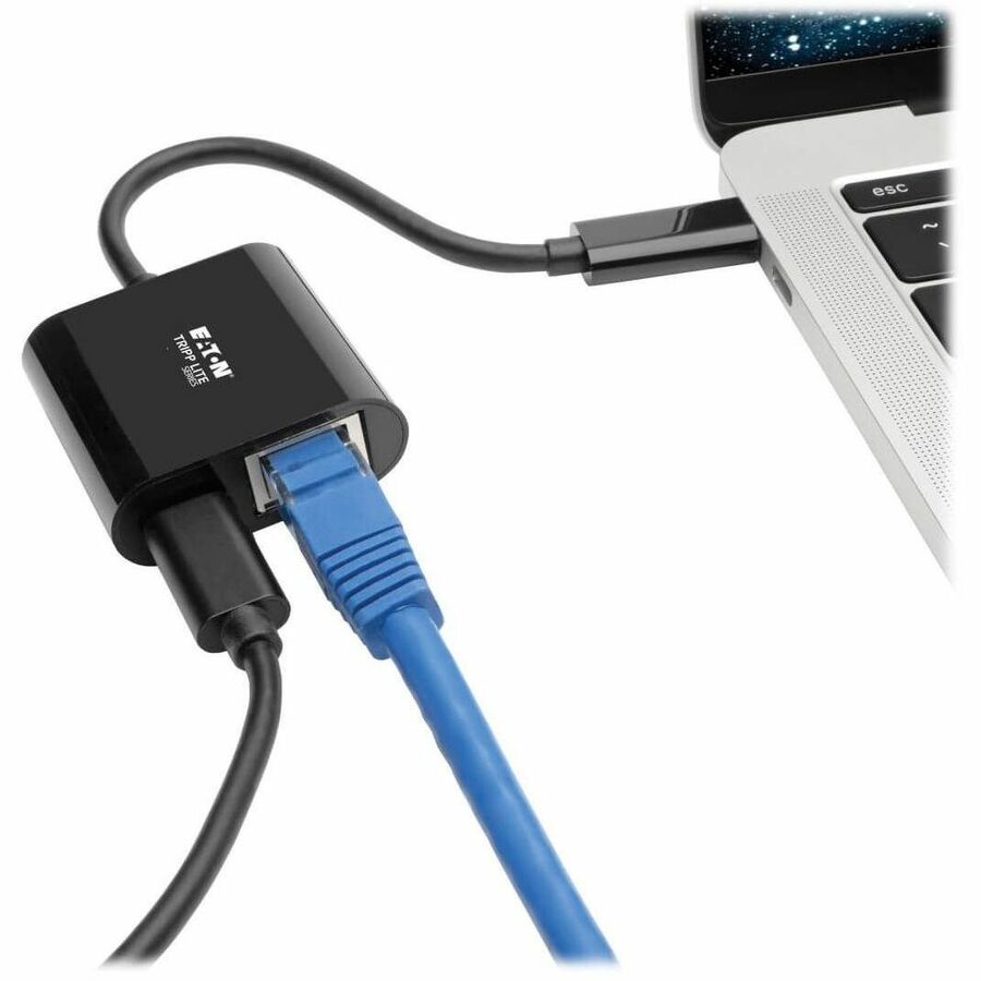 USB-C to Gigabit Network Adapter with USB-C PD Charging - Thunderbolt 3, Black