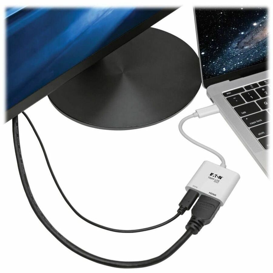 U444-06N-H4K6WC USB-C 3.1 to HDMI 4K Adapter, M/F, White