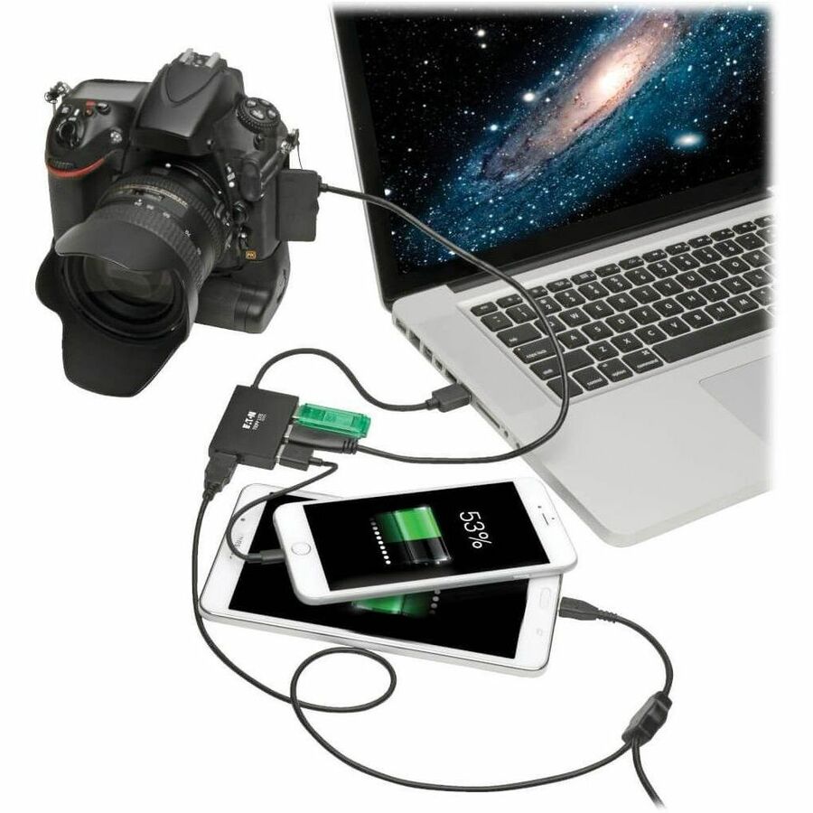USB 3.0 SuperSpeed Slim Hub, 5 Gbps - 4 USB-A Ports, Portable, Aluminum