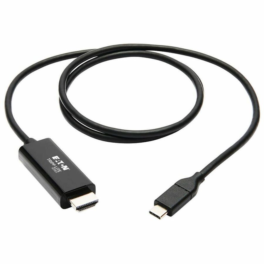 U444-003-H4K6BE USB-C to HDMI Adapter, M/M, Black, 3 ft.