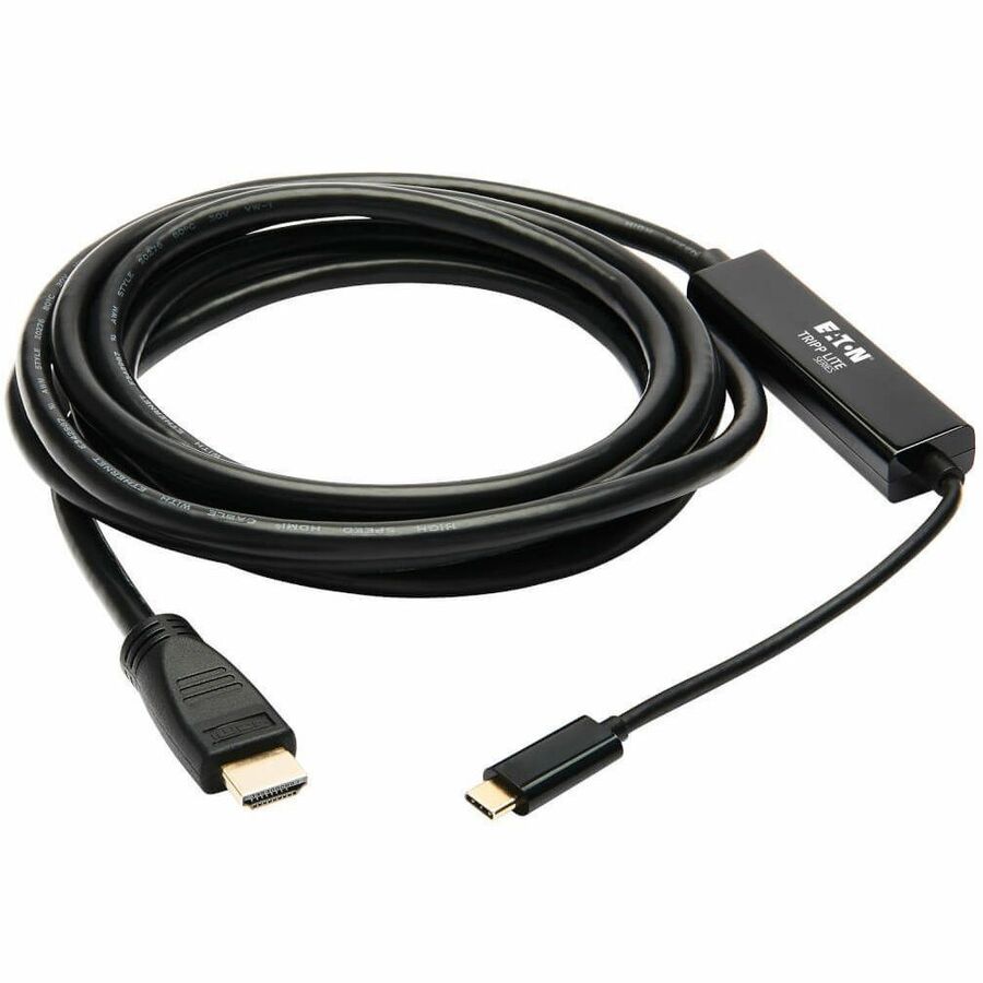 U444-010-H4K6BM USB-C to HDMI Adapter, M/M, Black, 10 ft.